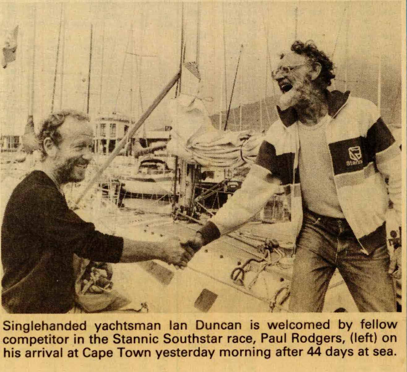“Talking Sailing” From My Archives. Ian Duncan Docks At Last – Sailing ...